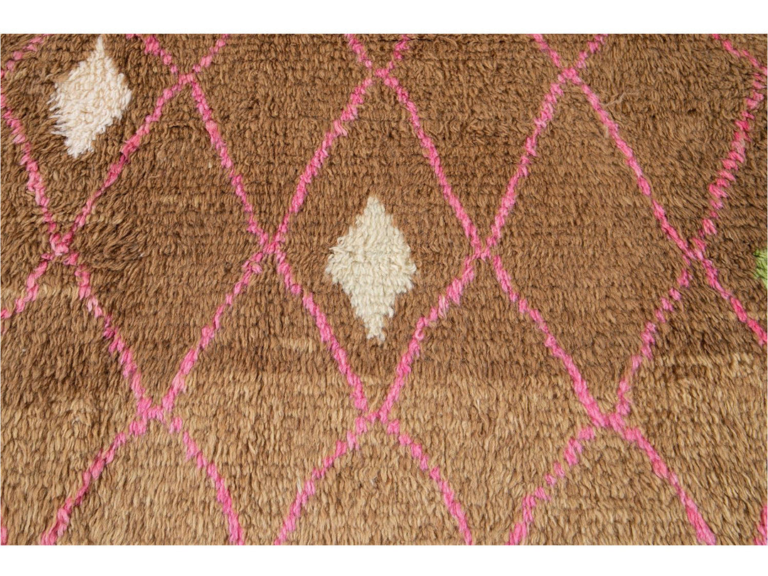 Modern Moroccan-Style Wool Rug 10 X 14