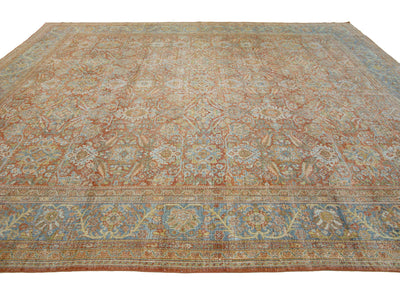 Antique Mahal Wool Rug 12 X 14