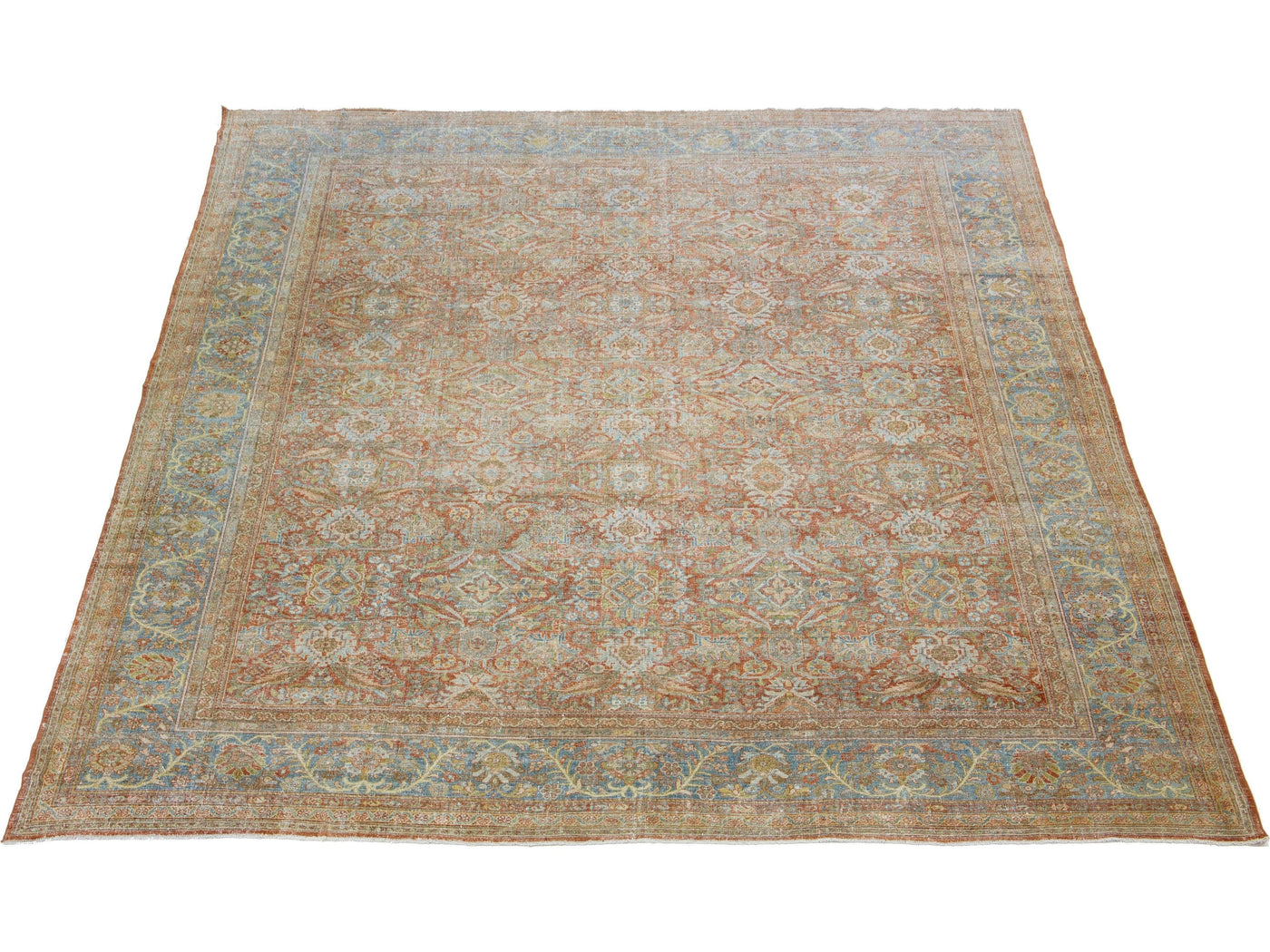 Antique Mahal Wool Rug 12 X 14