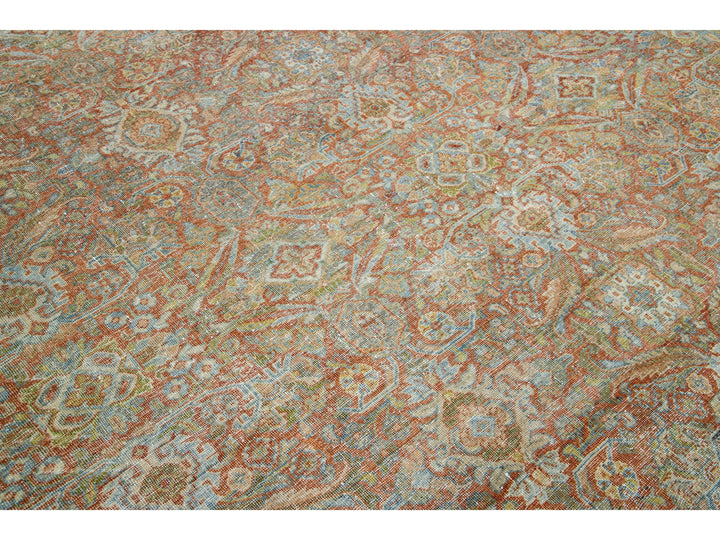 Antique Mahal Wool Rug 12 X 14