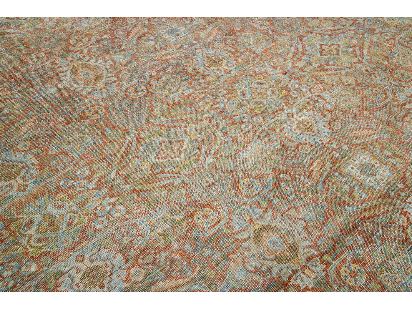 Antique Mahal Wool Rug 12 X 14