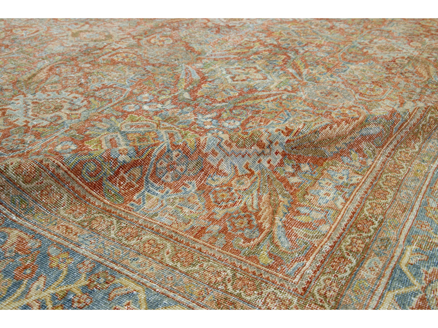 Antique Mahal Wool Rug 12 X 14