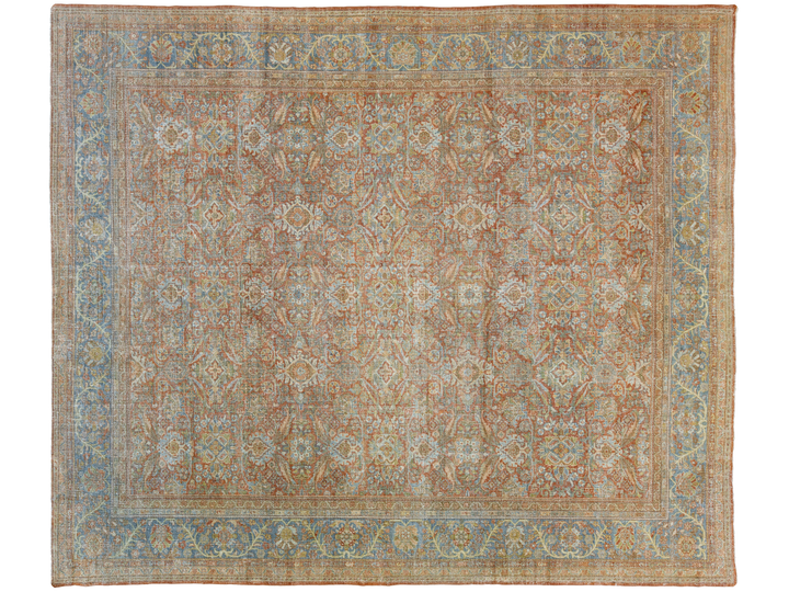 Antique Mahal Wool Rug 12 X 14