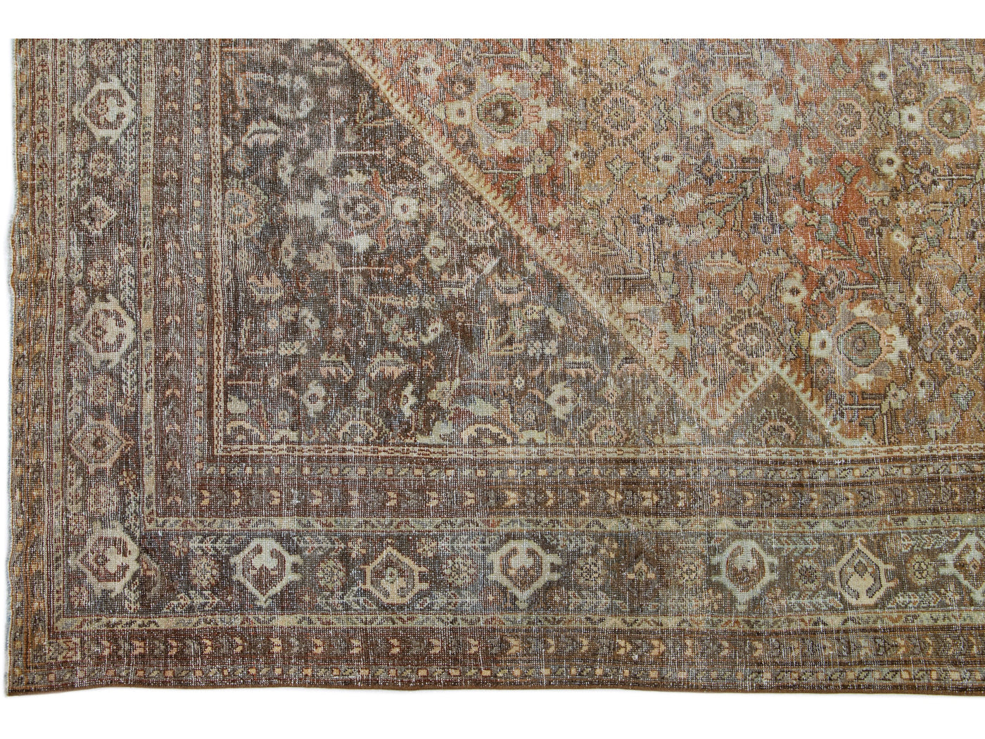 Antique Mahal Wool Rug 11 X 15