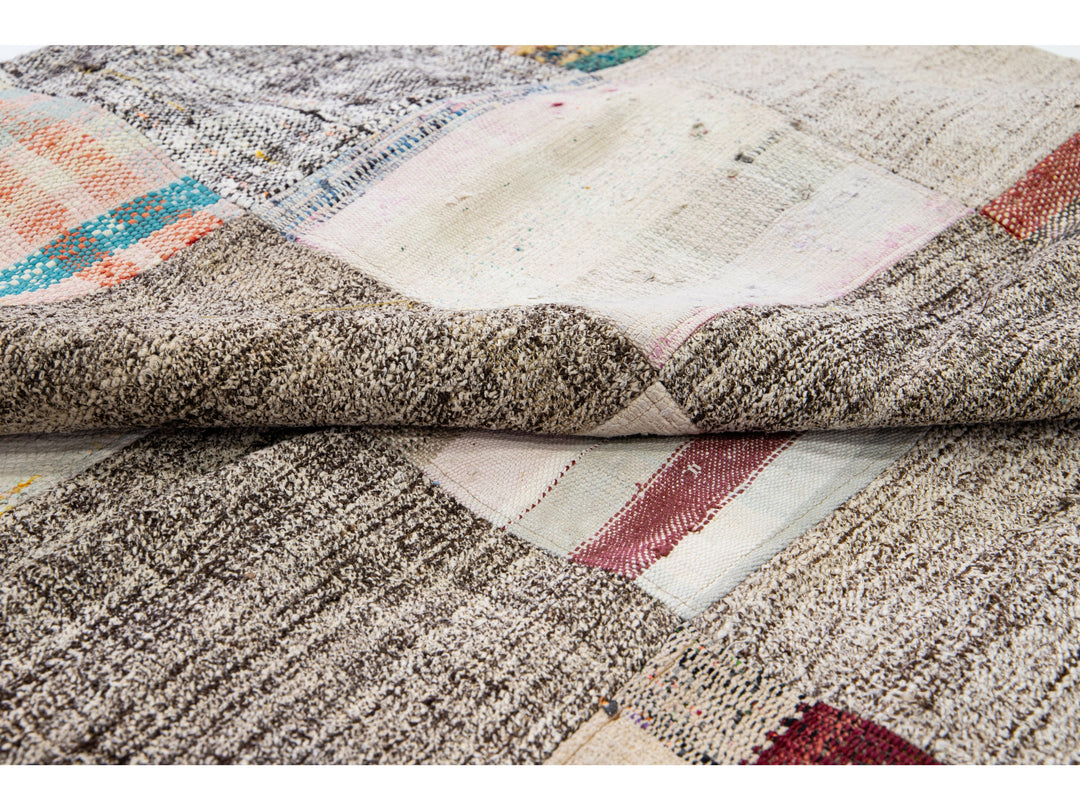 Vintage Turkish Deco Wool Rug 9 X 12