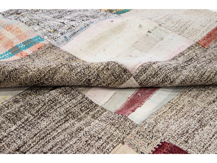 Vintage Turkish Deco Wool Rug 9 X 12