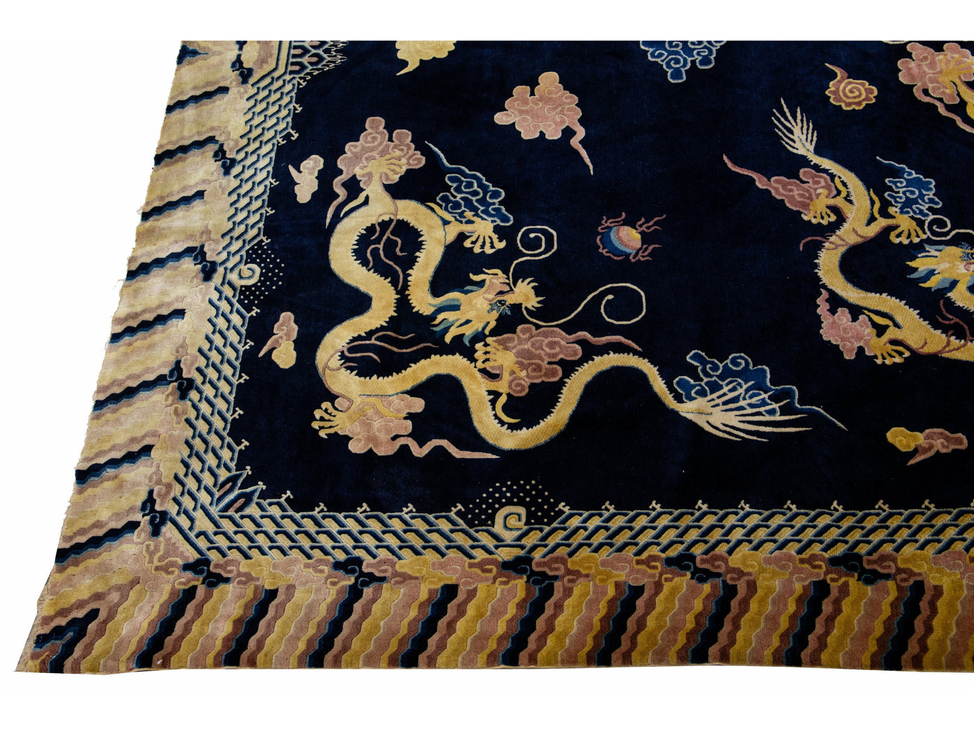Antique Chinese Peking Wool Rug 10 X 13