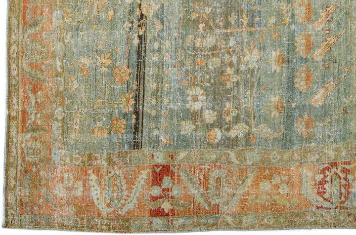 Antique Persian Malayer Rug 9 X 10