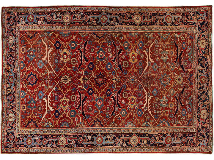 Antique Persian Serapi Wool Rug 8 x 11