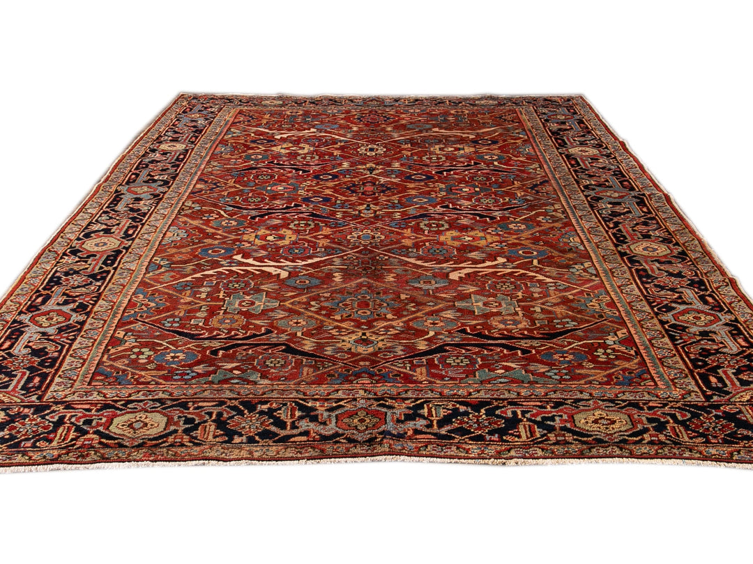 Antique Persian Serapi Wool Rug 8 x 11
