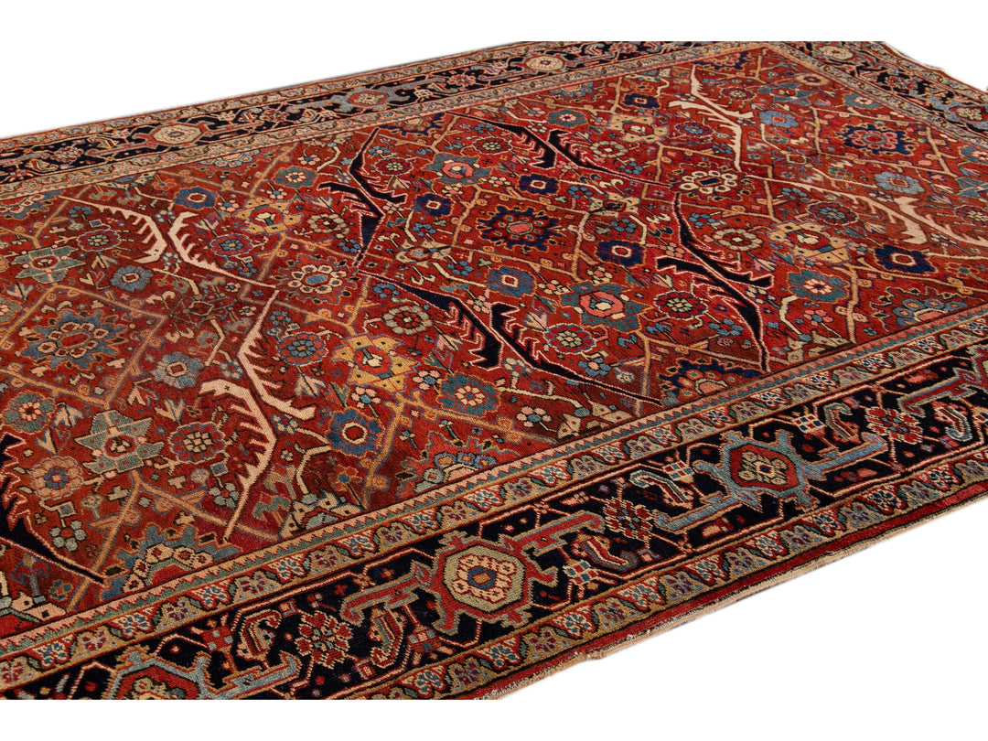 Antique Persian Serapi Wool Rug 8 x 11