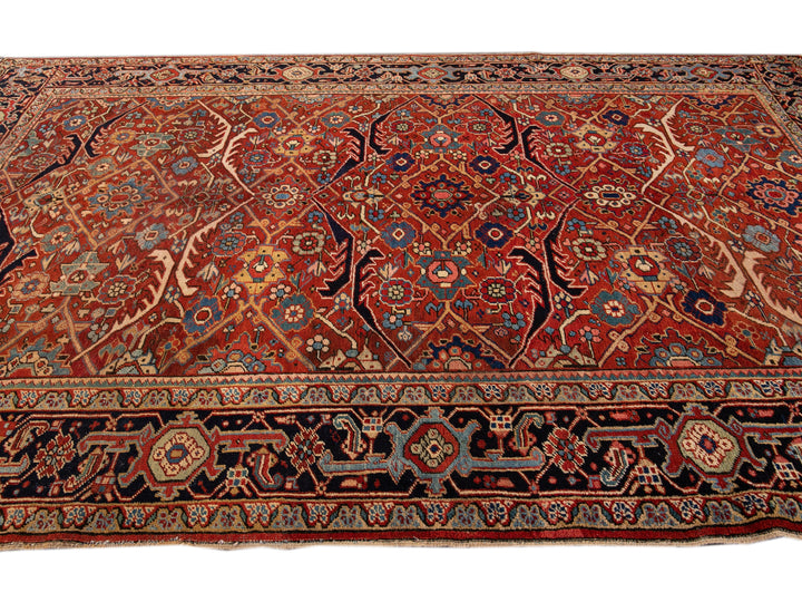 Antique Persian Serapi Wool Rug 8 x 11