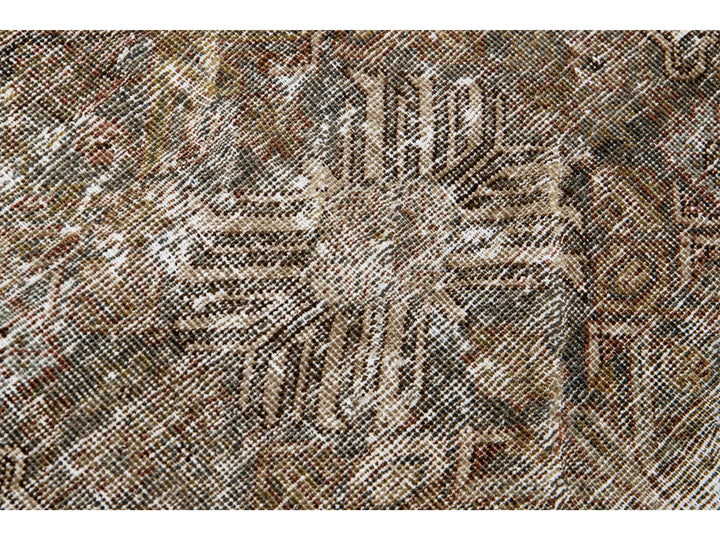 Antique Mahal Wool Rug 11 X 18