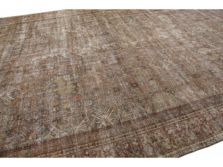 Antique Mahal Wool Rug 11 X 18