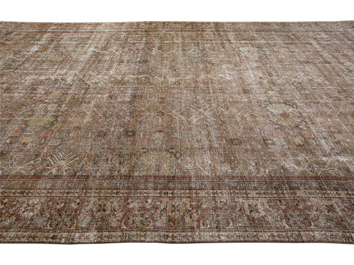 Antique Mahal Wool Rug 11 X 18