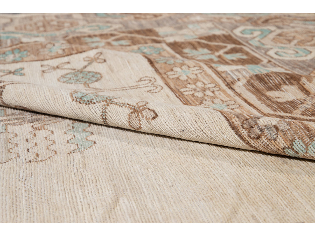 Modern Khotan Style Wool Rug 10 X 14