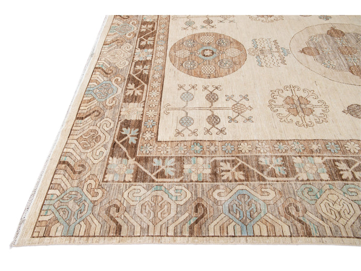 Modern Khotan Style Wool Rug 10 X 14