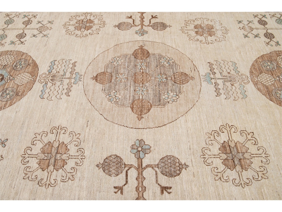 Modern Khotan Style Wool Rug 10 X 14