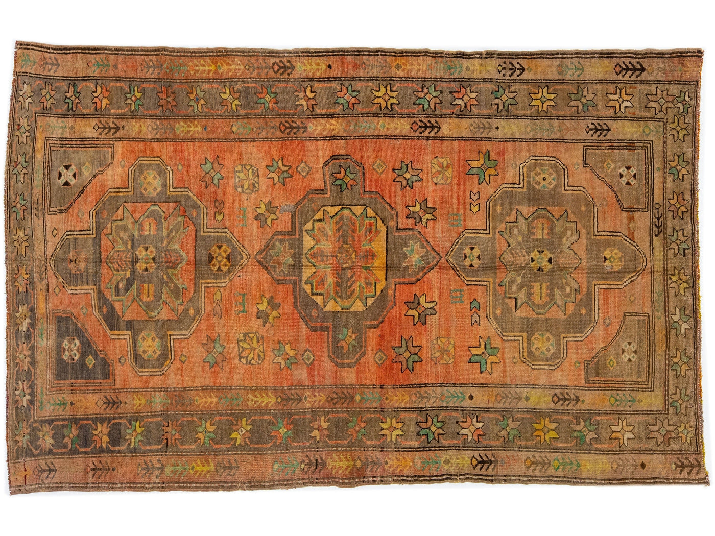 Antique Turkish Khotan Wool Rug 4 X 7