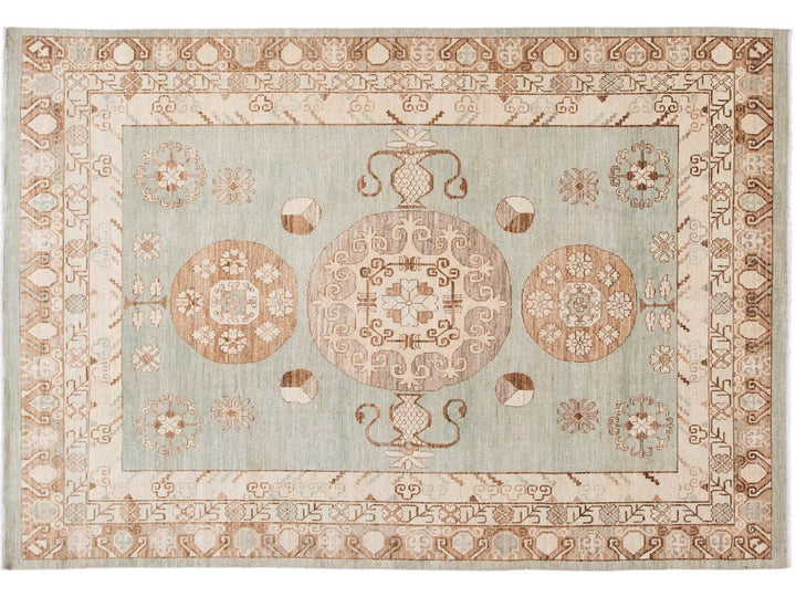 Modern Khotan Style Wool Rug 8 X 14