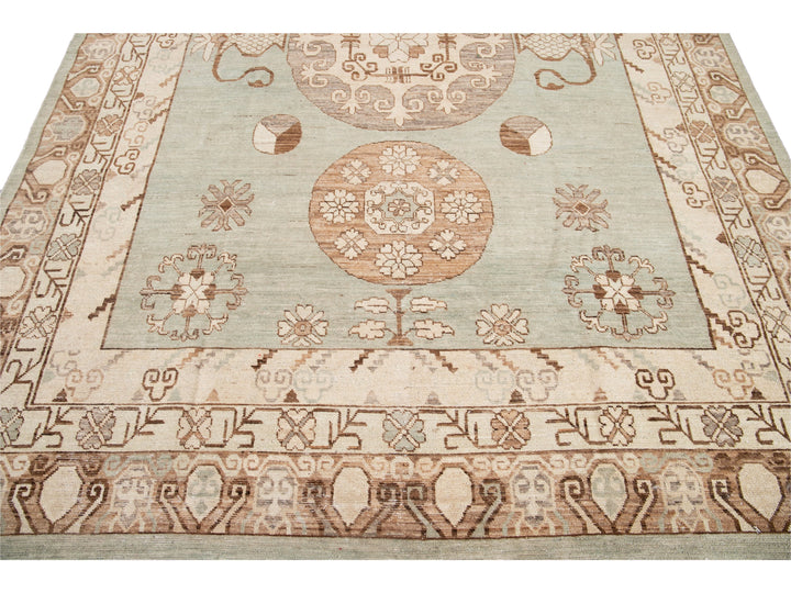 Modern Khotan Style Wool Rug 8 X 14