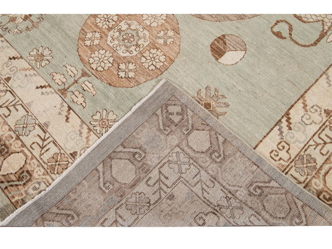 Modern Khotan Style Wool Rug 8 X 14