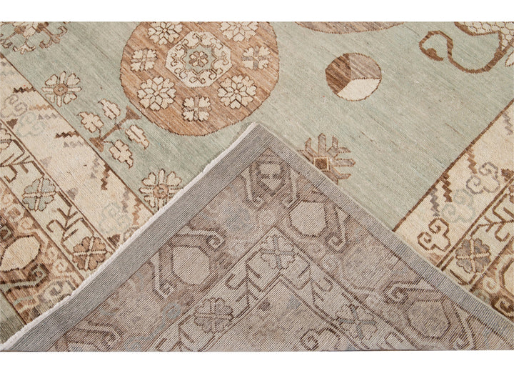 Modern Khotan Style Wool Rug 8 X 14