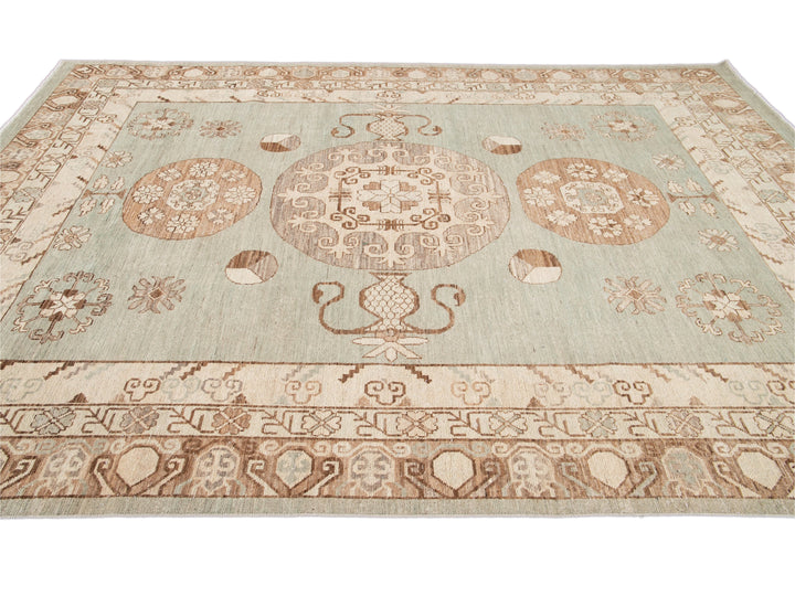 Modern Khotan Style Wool Rug 8 X 14