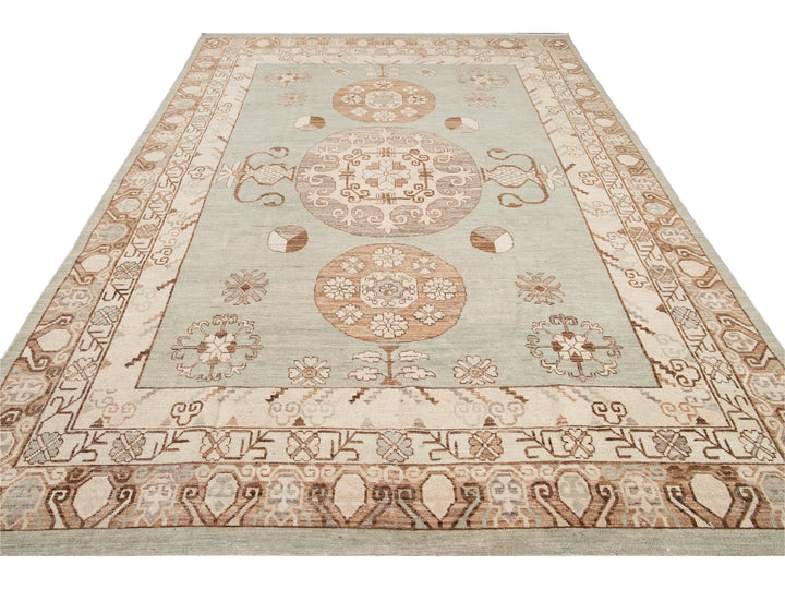 Modern Khotan Style Wool Rug 8 X 14