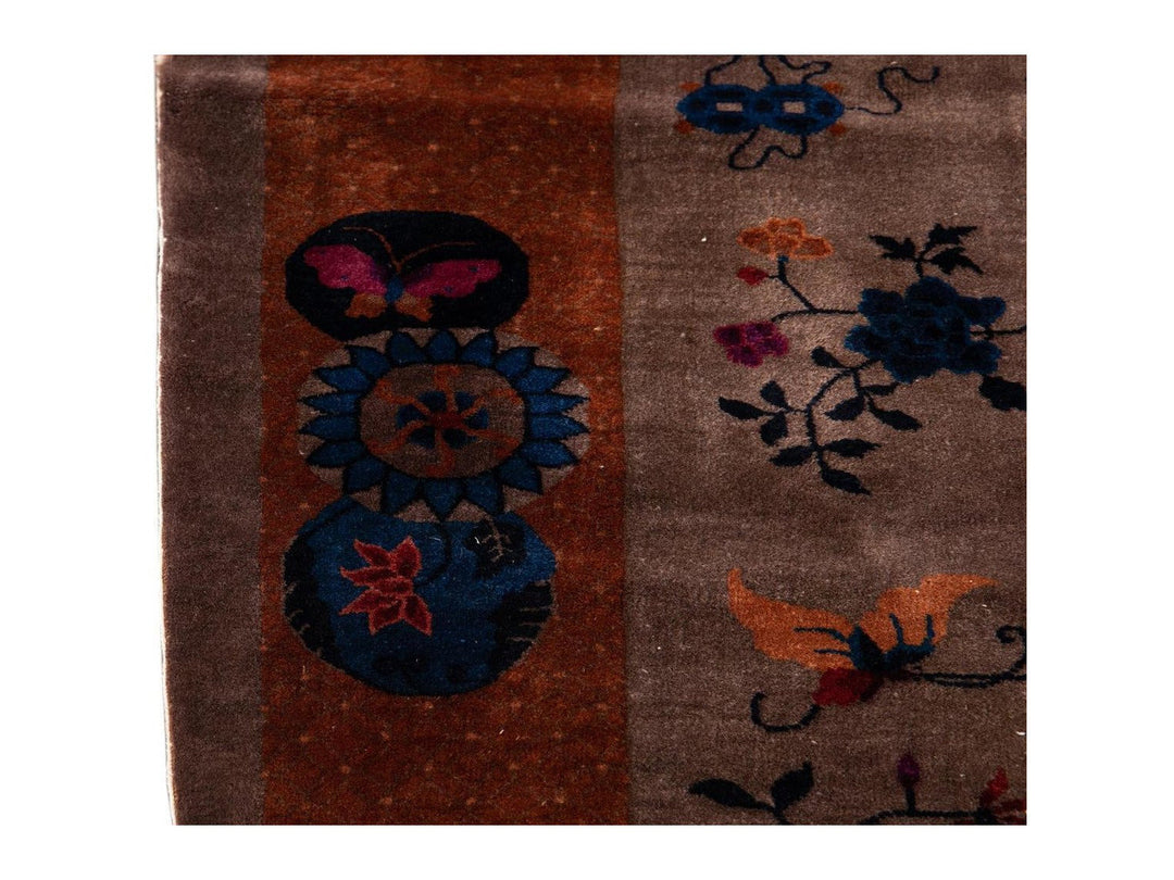 Antique Chinese Art Deco Wool Rug 8 X 10