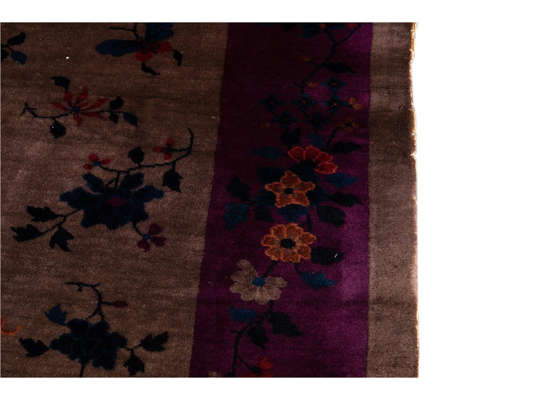 Antique Chinese Art Deco Wool Rug 8 X 10