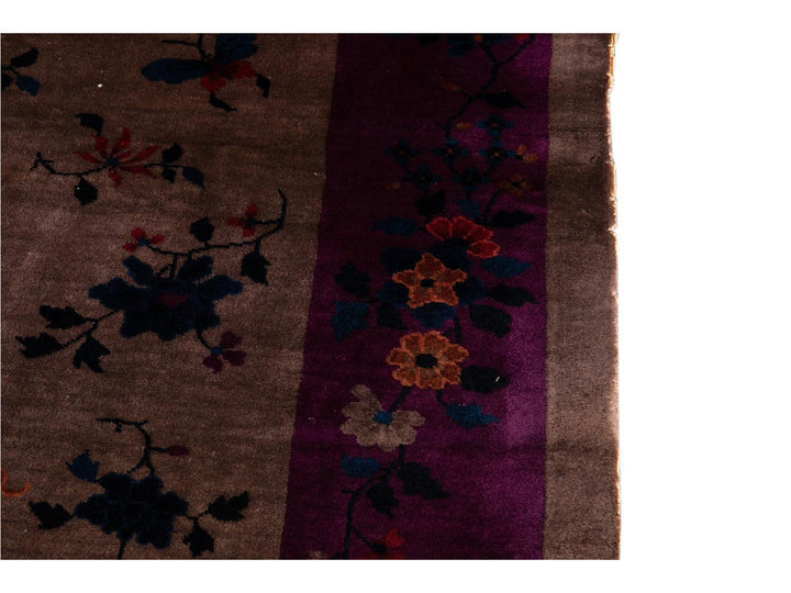 Antique Chinese Art Deco Wool Rug 8 X 10