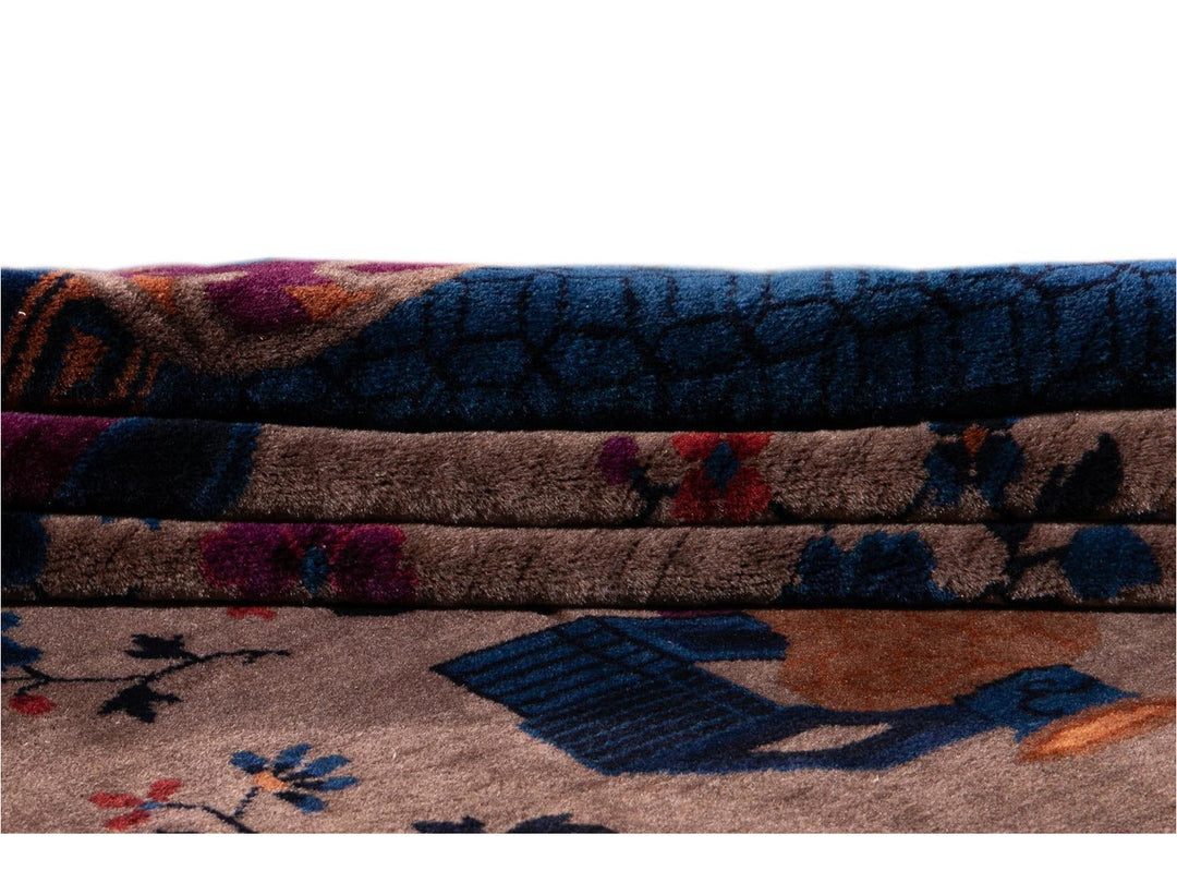 Antique Chinese Art Deco Wool Rug 8 X 10