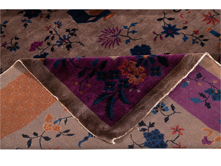 Antique Chinese Art Deco Wool Rug 8 X 10