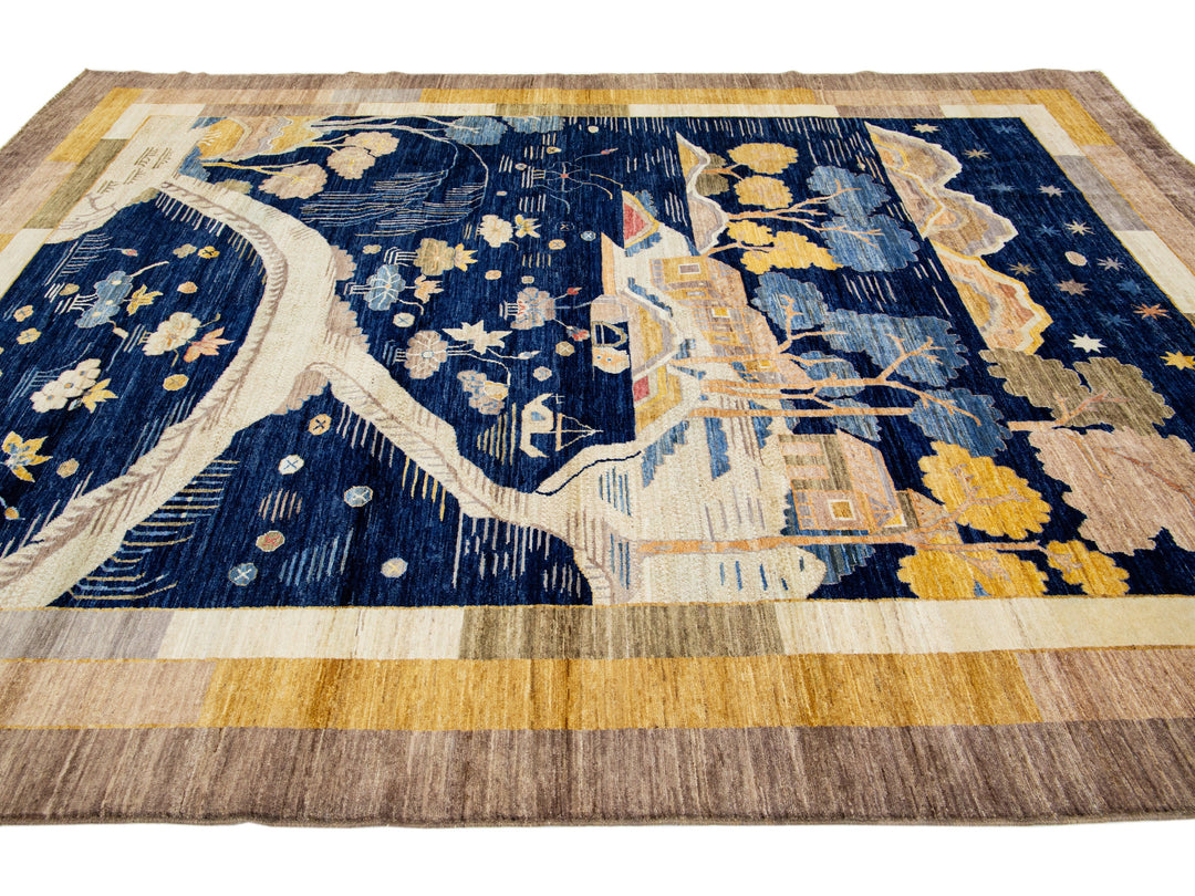 Modern Art Deco Chinese Rug 9 X 12