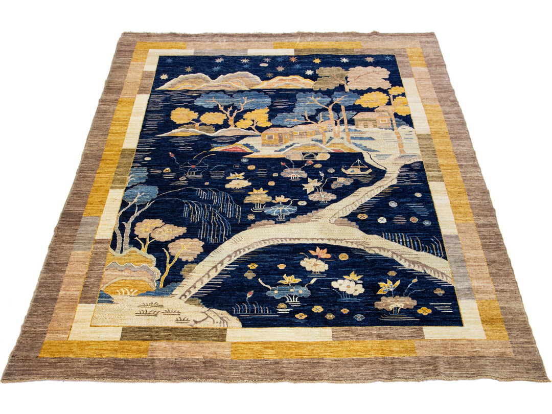 Modern Art Deco Chinese Rug 9 X 12
