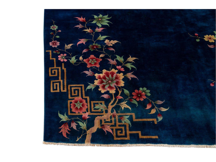 Antique Chinese Art Deco Wool Rug 9 X 11