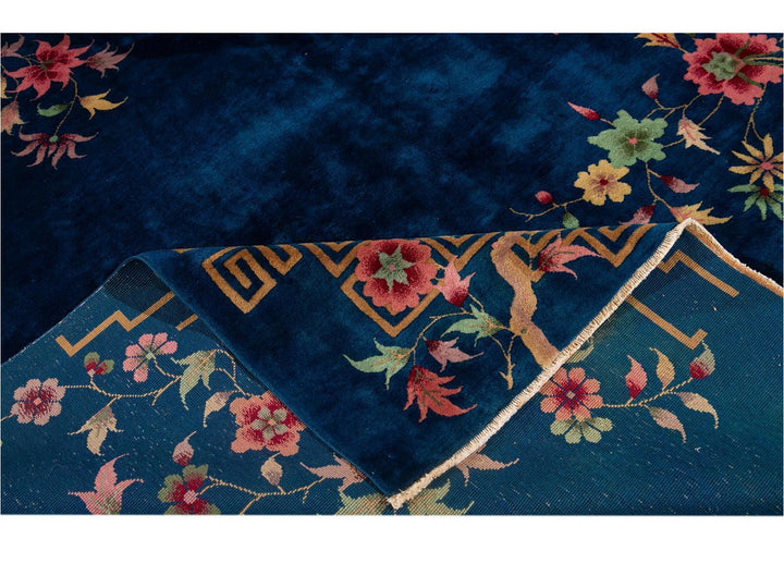 Antique Chinese Art Deco Wool Rug 9 X 11