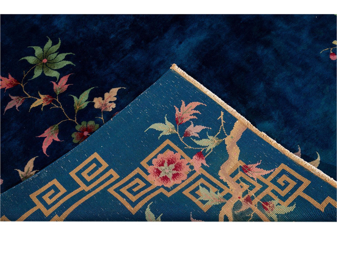 Antique Chinese Art Deco Wool Rug 9 X 11