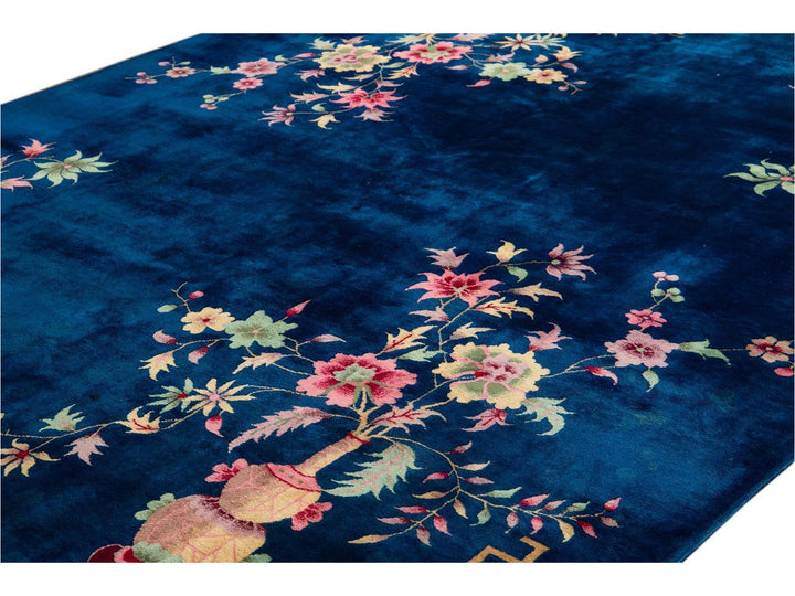 Antique Chinese Art Deco Wool Rug 9 X 11