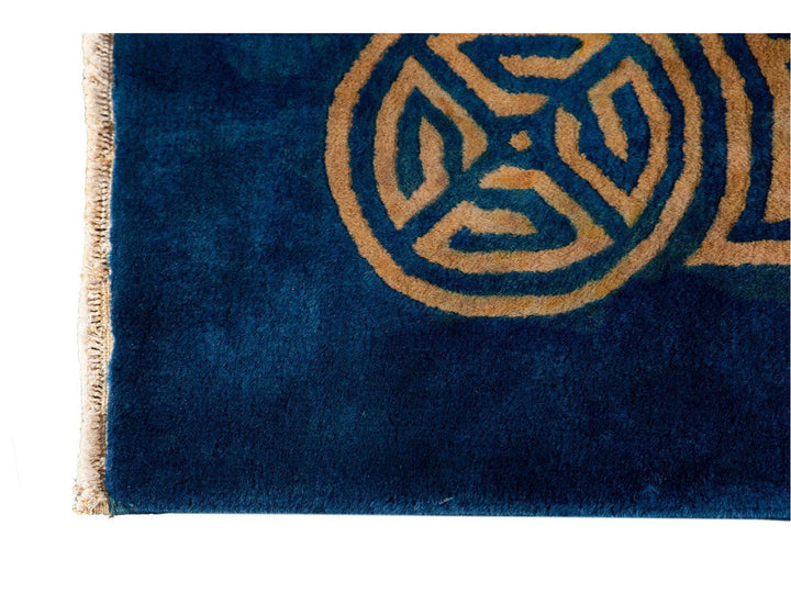 Antique Chinese Art Deco Wool Rug 9 X 11
