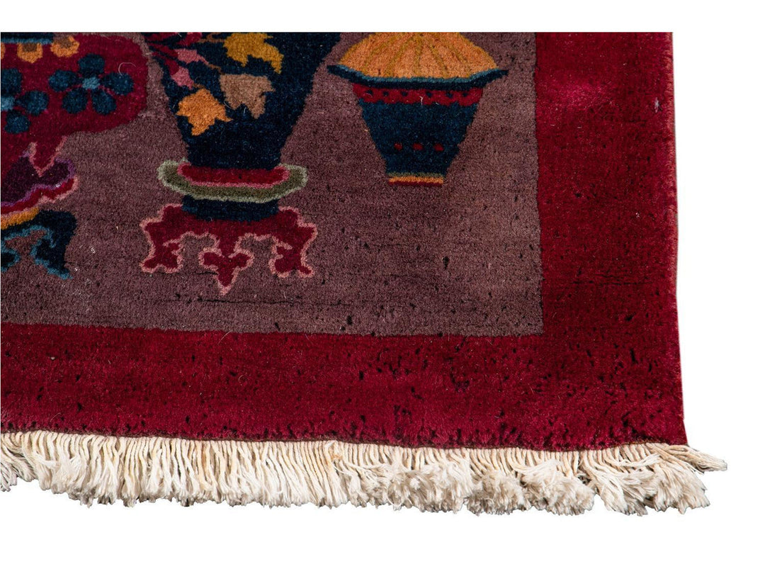 Antique Chinese Art Deco Wool Rug 10 X 14