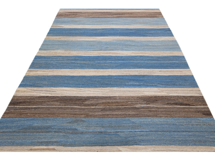 Modern Kilim Wool Runner 6 X 13