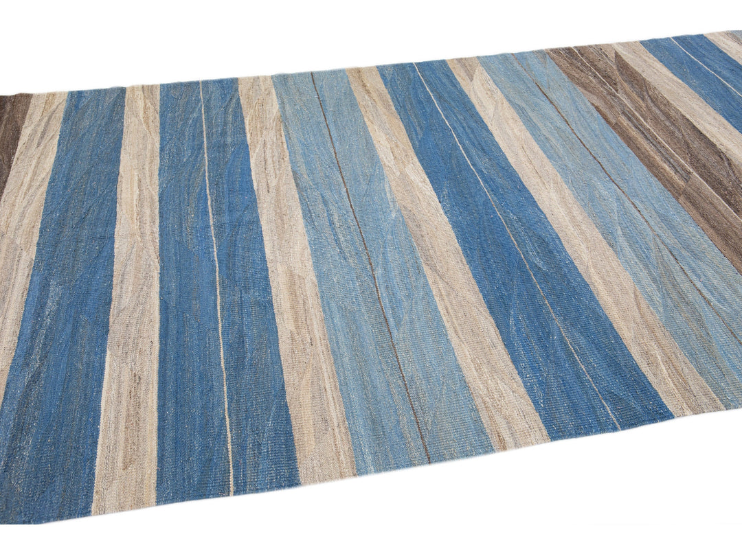 Modern Kilim Wool Runner 6 X 13