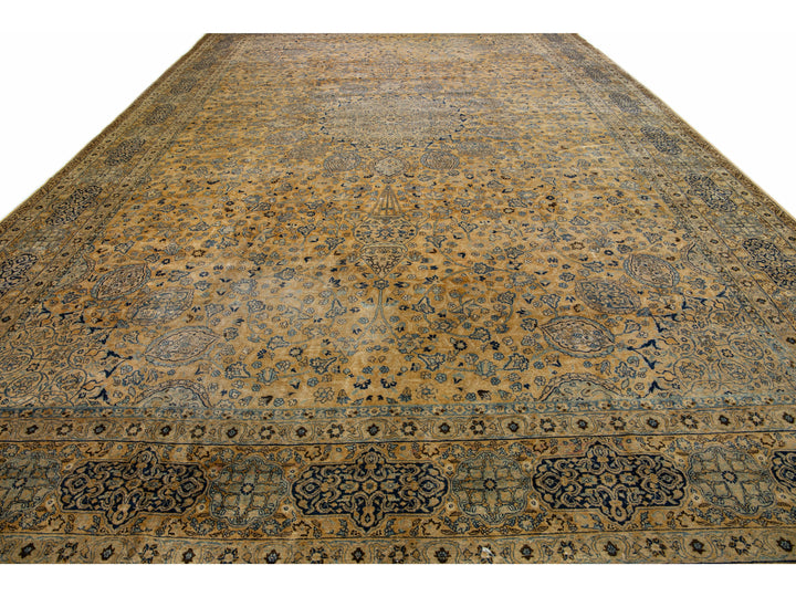 Antique Tabriz Wool Rug 14 X 22