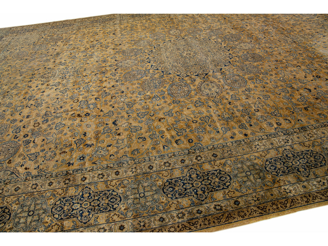 Antique Tabriz Wool Rug 14 X 22