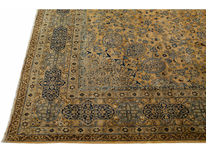 Antique Tabriz Wool Rug 14 X 22
