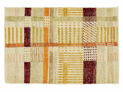 Modern Plaid Structured Custom Wool Rug