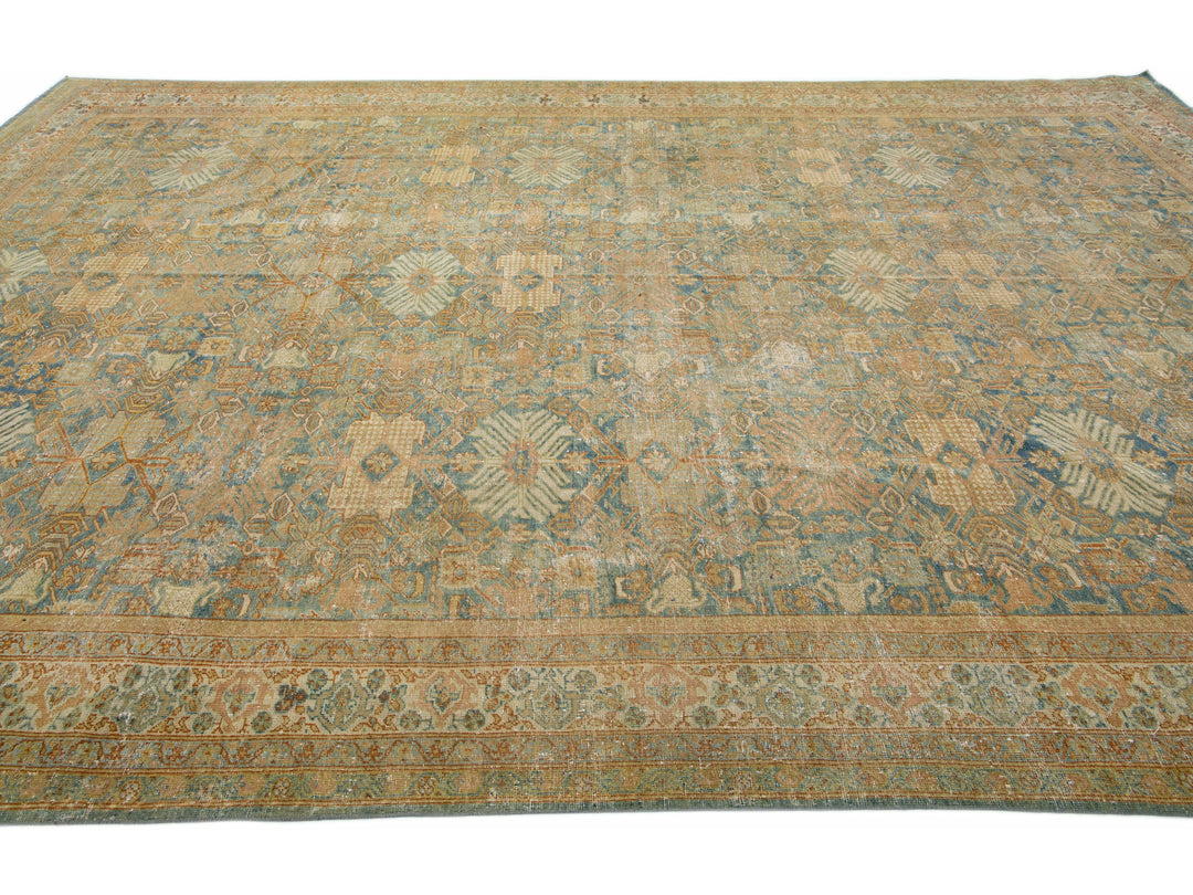 Antique Mahal Wool Rug 10 X 15