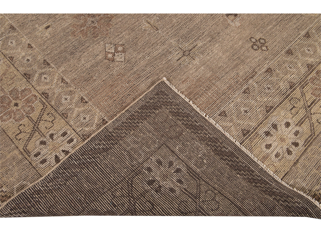 Modern Khotan Style Wool Rug 12 X 16